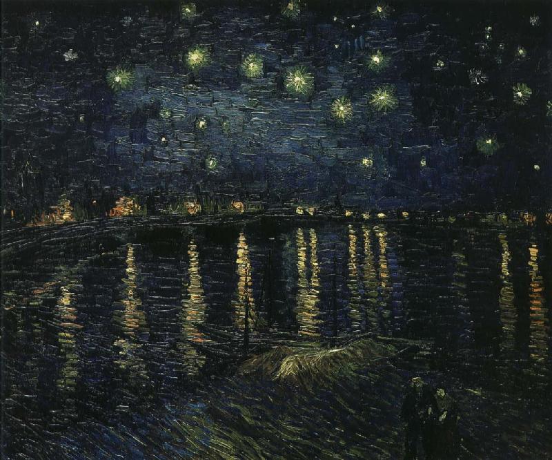 Vincent Van Gogh stjarnklar natt over rhone oil painting image